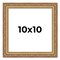 10x10 Antique Gold Bronze Wood Picture Frame - UV Acrylic, Foam Board Backing, Hanging Hardware